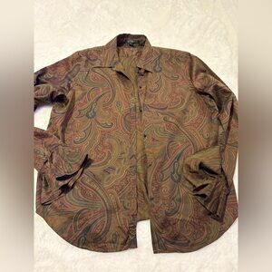 Paisley Button-Up Shirt saw Large